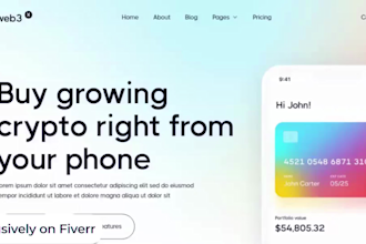 build crypto website, crypto landing page, crypto exchange