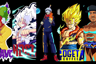 make esports logo from anime and manga character