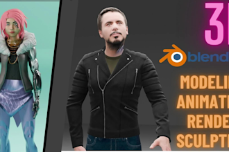 do awesome 3d character modeling and rigging
