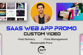 create amazing saas product explainer screencast web promo video