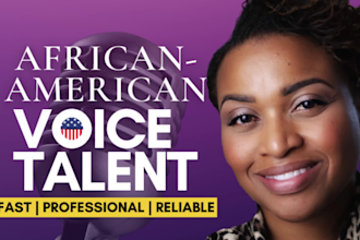 record an african american female voice over