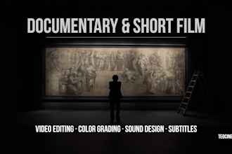 edit your documentary short film or long form video