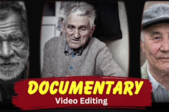 edit documentary video for your faceless youtube channel