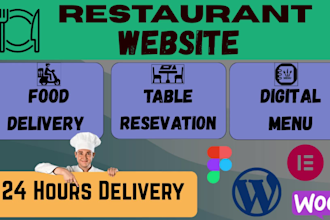 create restaurant wordpress website with booking and delivery system