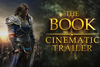 create a professional cinematic book trailer, author promo and book marketing