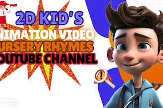 do 2d kids animation cartoon youtube video for your channel