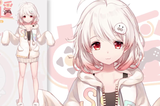 draw and rig live2d vtuber model, 2d vtuber model, vtuber rigging, anime vtuber