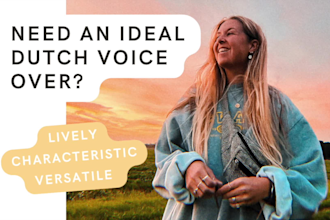 be your lively female dutch voice over