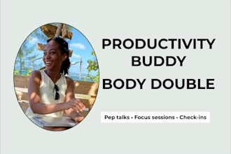 keep you focused as your productivity body double and accountability buddy