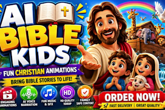 produce fun christian ai kids videos and bible animations