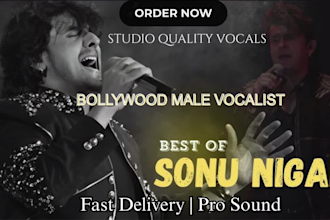 be your male vocalist for hindi urdu punjabi, bollywood song