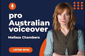 deliver an intelligent australian female voiceover