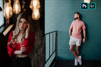 do portrait skin retouching and color grading
