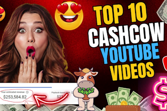 make top 10 cash cow faceless videos and youtube automation channel