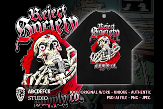 draw vintage illustration design tshirt brand streetwear