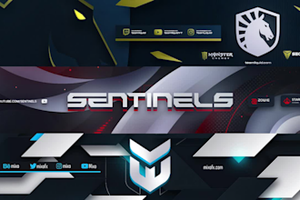design twitter header, twitch header, youtube banner