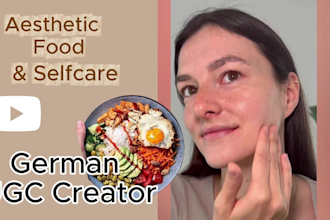 create aesthetic food and selfcare ugc in german
