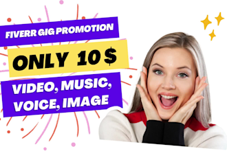 creat video for your fiverr gig with music, voice and images