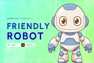 animate your mascot character in rive with state machine or lottie json ready