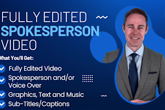 create a beautiful fully edited spokesperson video