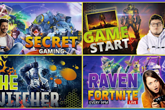 design youtube gaming thumbnail