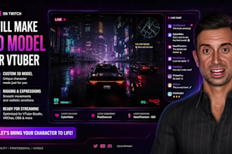 create realistic 3d vtuber model for vr chat and streaming