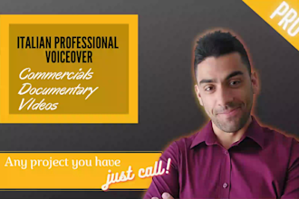 record a professional italian voice over in 24h