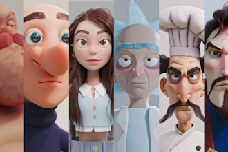 create a professional stylized 3d character