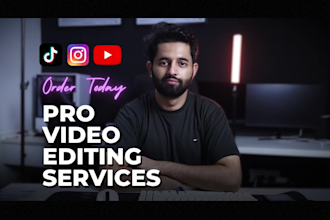 do video editing for youtube, instagram and tiktok videos