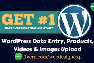 do wordpress data entry, product entry, and blog posting