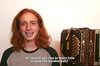 teach you how to play bandoneon, intermediate and beginners