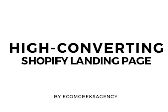 design high converting shopify landing page