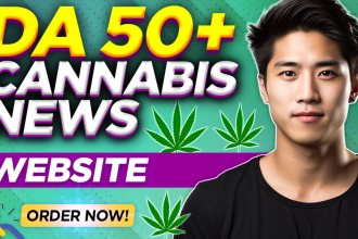 create a guest post with your backlink on da 50 cannabis cbd web site