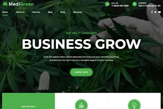 design cannabis website, cbd website, hemp website, weed, and marijuana website