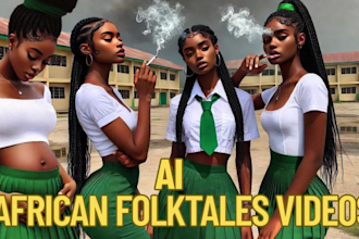 do ai history video, ai bible story, american african folktales ai history short