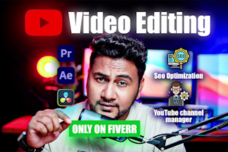 be your youtube channel manager with pro video editing and SEO