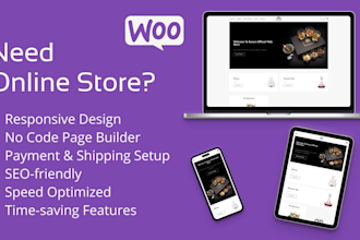 create fast, responsive and SEO optimized woocommerce online store