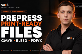 setup prepress print ready cmyk file with bleed crop marks