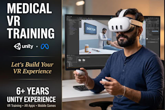 be your unity VR developer for meta quest and htc vive