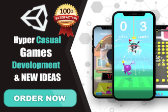 develop trending hyper casual game for android and ios