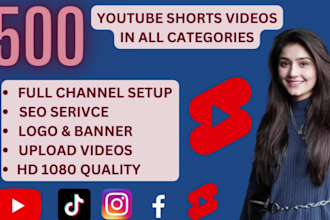 do 500 cashcow bulk youtube shorts videos and channel monetization