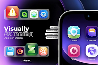 design custom app icons for mobile and web