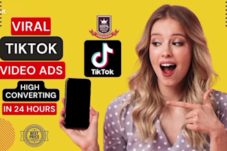 create viral shopify dropshipping video ads, tiktok ads, facebook ads and tiktok