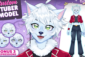 create and rig custom furry vtuber with live2d