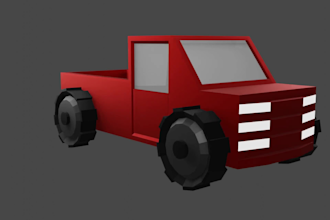 create a low poly simple vehicle for you