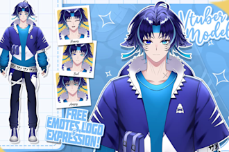 design vtuber model high quality live2d and rigging