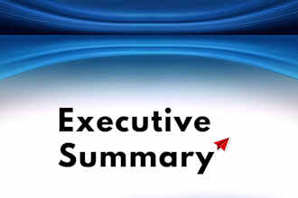 design business executive summary or one pager in powerpoint