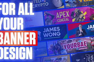 design a professional youtube facebook twitter linkedin banner poster