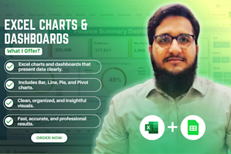 design professional excel charts, graphs, and dashboards from your data