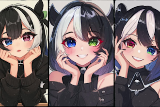 draw pfp, avatar icon, portrait of your oc, anime character